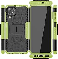Vista 3 de Asuwish Funda de teléfono para Samsung Galaxy A22 4G de 6.4 pulgadas con protector de pantalla de vidrio templado y soporte delgado, híbrida