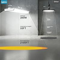 Vista 4 de Lightdot Luces LED de 2 pies para tienda de bahía alta, 100-277 V 【Equipadas con conductor, 5 años】 200 W 28000 LM [Eqv. 800 W MH/HPS] 5000 K