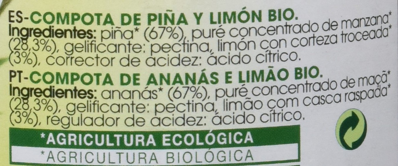 La Finestra Sul Cielo Compota de Piña y Limón - Paquete de 4 x 320 gr - Total: 1280 gr