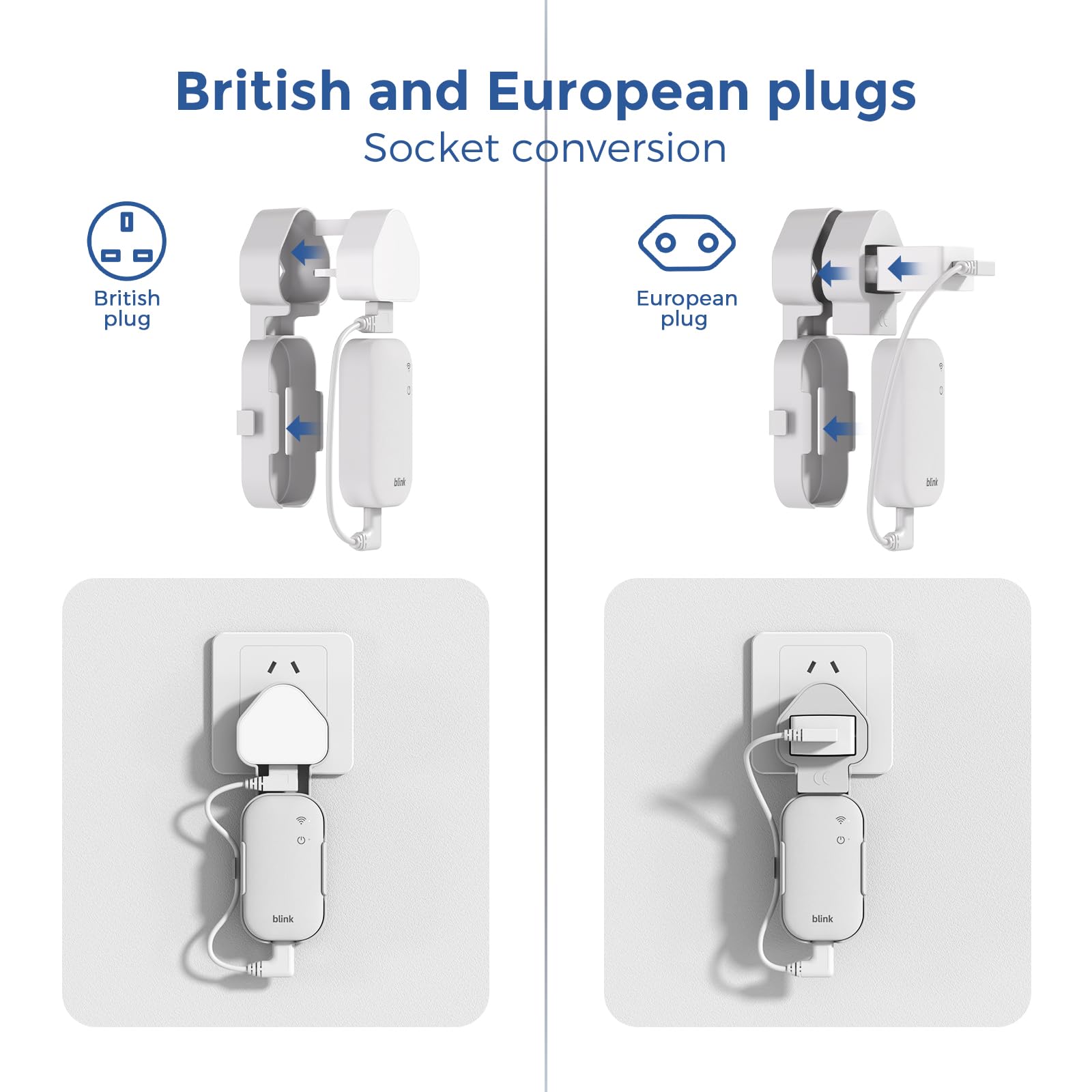 Outlet Wall Mount for Blink Sync Module Core, Space-Saving No-Drill Holder Bracket with Short USB Cable - Image 3