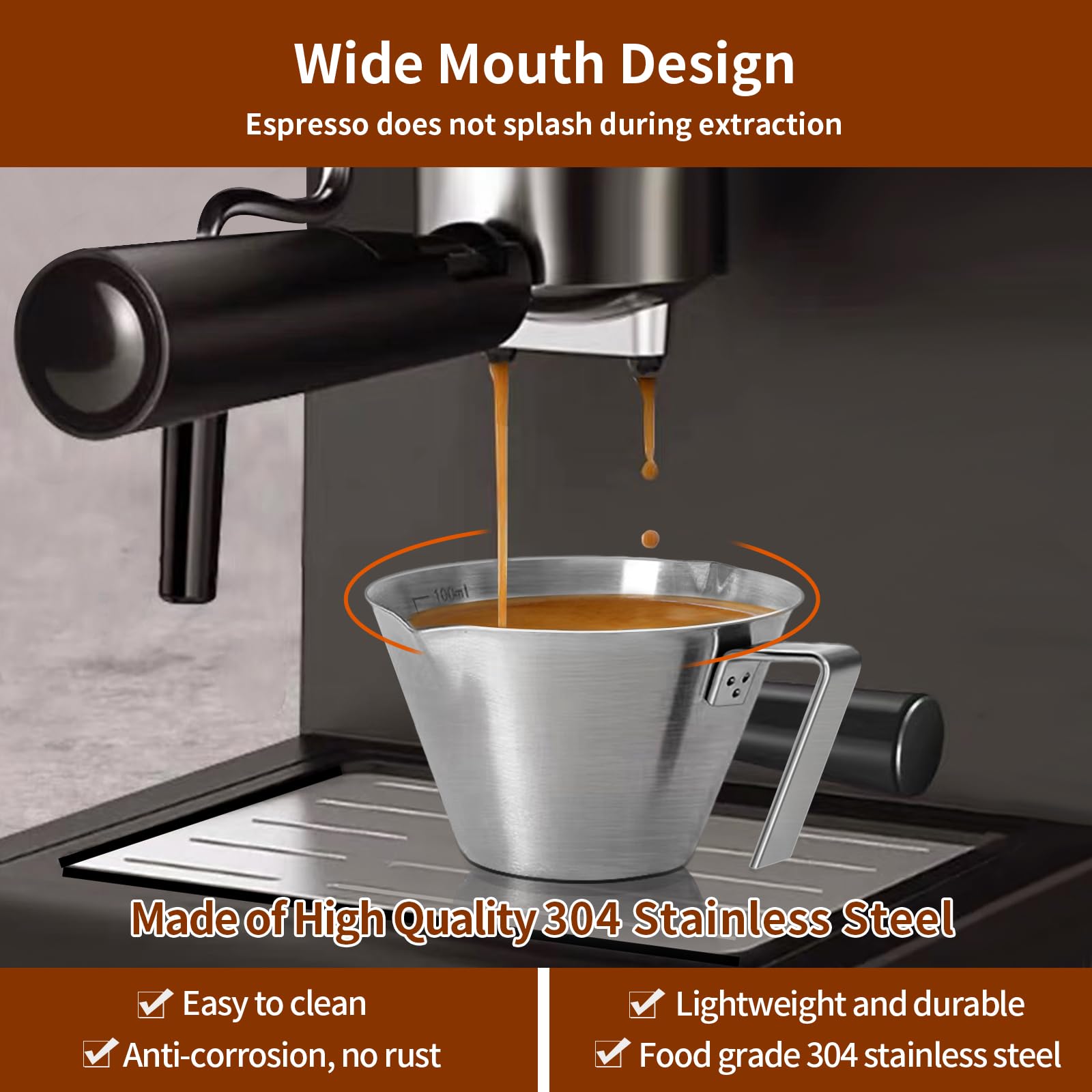 BCnmviku Verre Doseur à Cocktail 12 Cl Avec Poignée, Bec Verseur En V