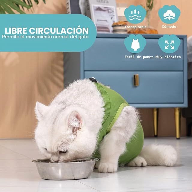 Foto 2 de 6 de Avont Traje de Recuperación para Gato Después de la Cirugía