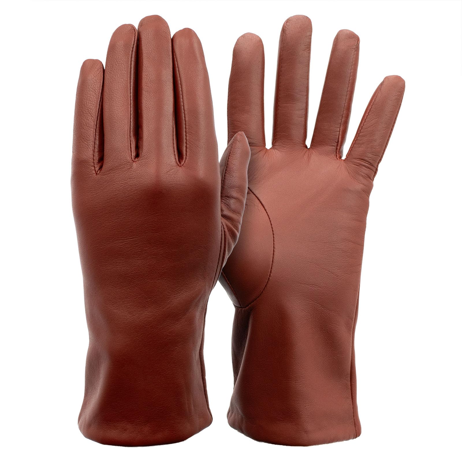 Pratt and Hart Asheville Ultra-Thin Cashmere Lined Touchscreen Leather Gloves Gift-Boxed