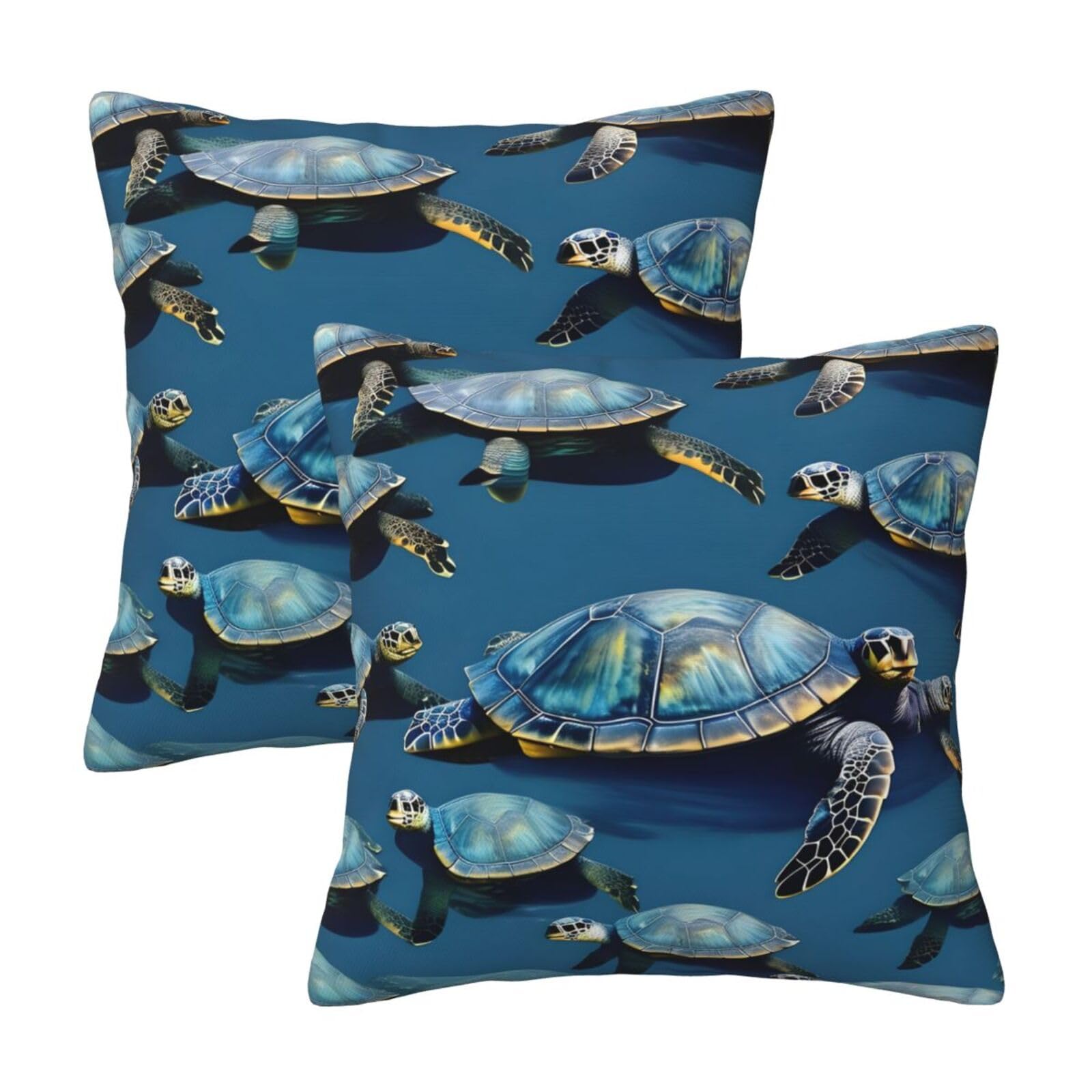 Coussin tortue de mer bleu idéal pour décorer votre salon et votre extérieur