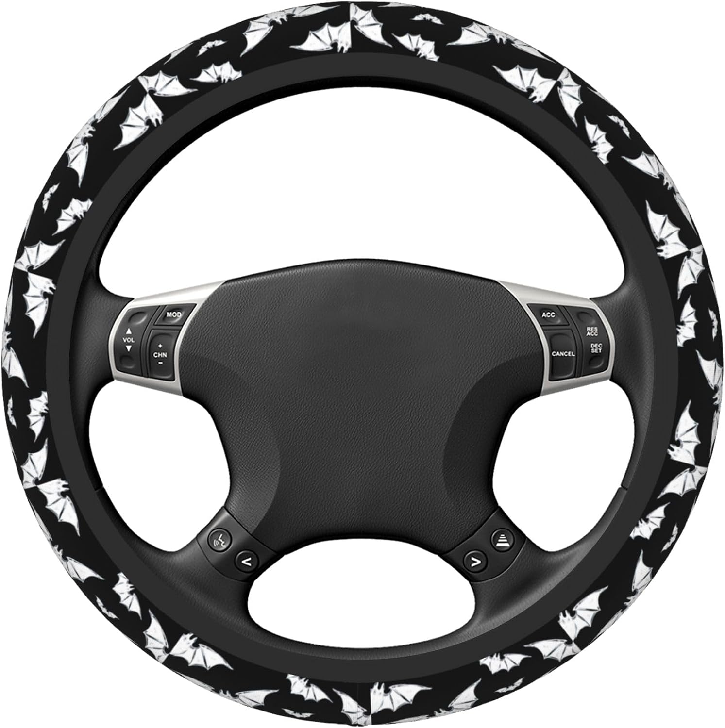 Halloween Bats Car Steering Wheel Cover Universal 15 Inches Anti-Slip Breathable Sweat Absorption Neoprene Car Accessories