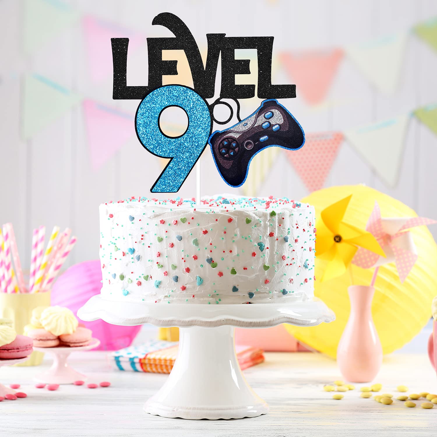 Level 9 Ontgrendeld Taart Topper Spelbesturing 9s Taart Versiering