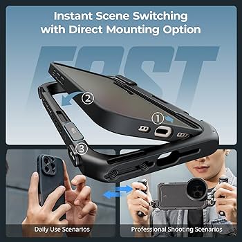 iPhone16promax smallrig モバイルビデオケージ Amazon.com: SmallRig Mobile Video Cage for iPhone 16 Pro Max