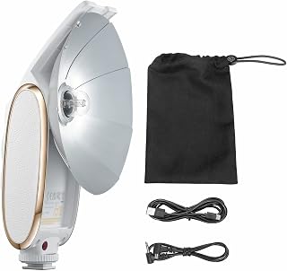 Godox Lux Senior Retro Camera Flash GN14 Color Temperature 6000K Auto & Manual Flash Modes 28mm Focal Length Replacement for Canon Nikon Sony Fujifilm Olympus Hot-shoe Cameras White