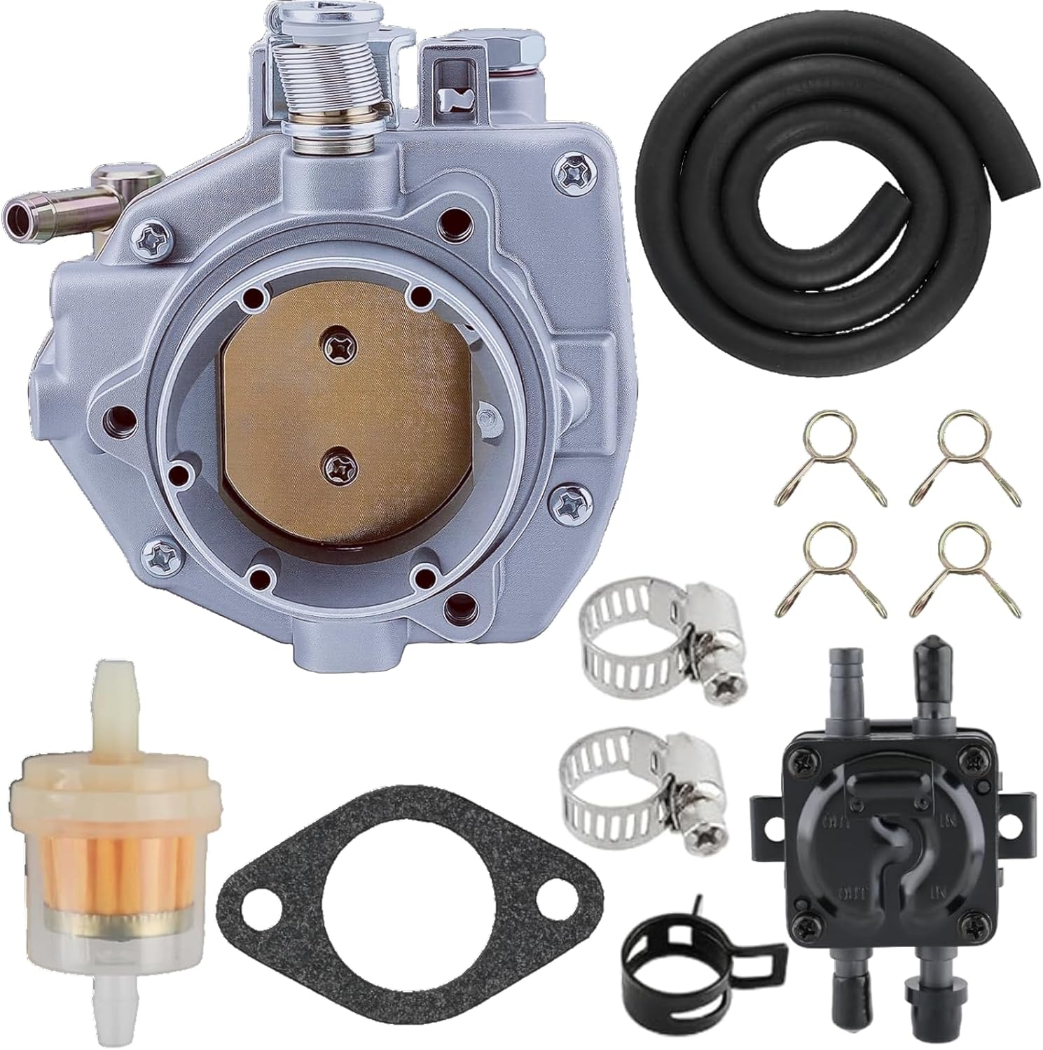 146-0496 Carburetor Tune up Kit Compatible with ONAN NOS P216G P218G P220G B48M B48G Miller Bobcat 225G Carb Replace 146-0386 146-0375 146-0430 146-0479 146-0414 146-0381 With 149-2187-01 Fuel Pump