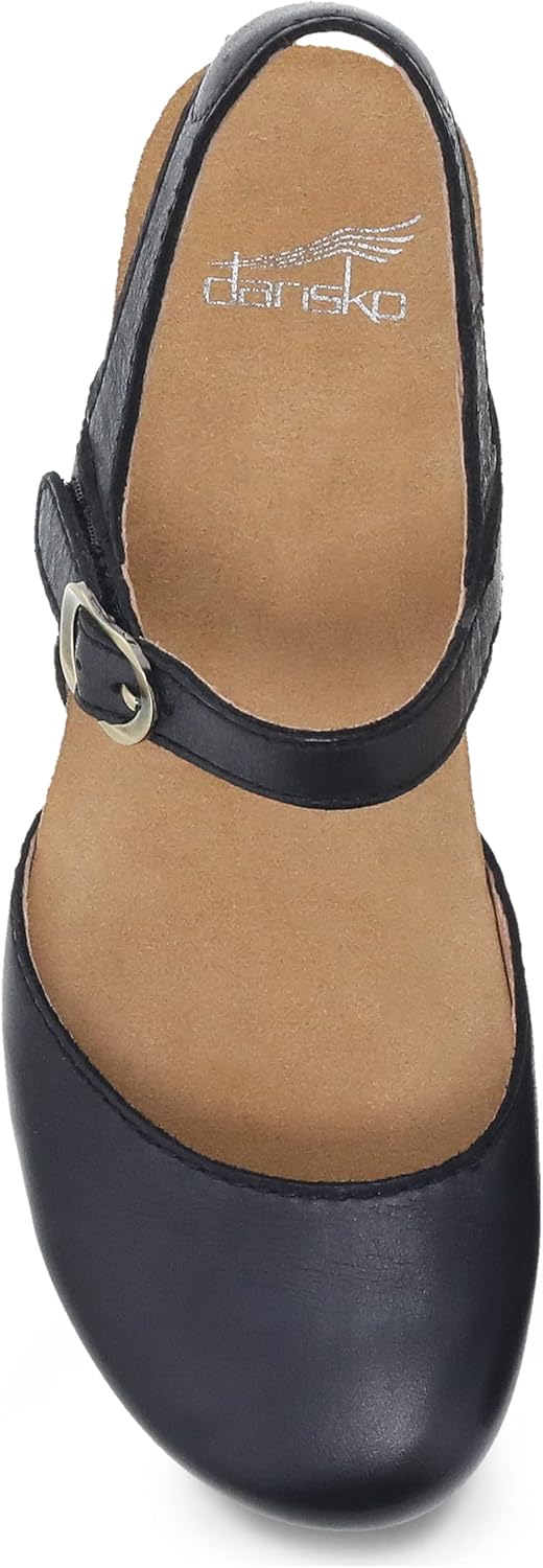Dansko Tiffani Wedge Sandal for Women – Cushioned, Contoured Footbed for All-Day Comfort and Support – Hook & Loop Strap with Buckle Detail – Lightweight Rubber Outsole - Image 3