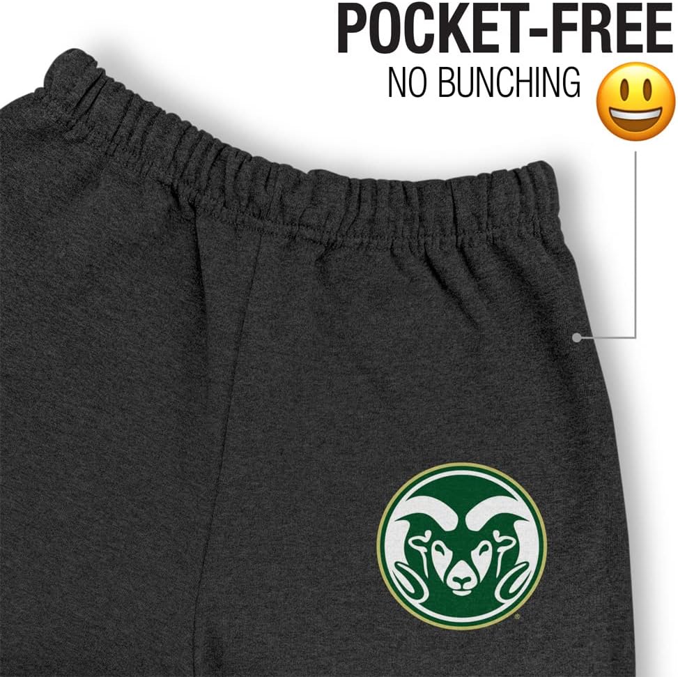 LOGOVISION Colorado State University Primary Logo Mens Jogger Sweatpants, Charcoal Heather, Small