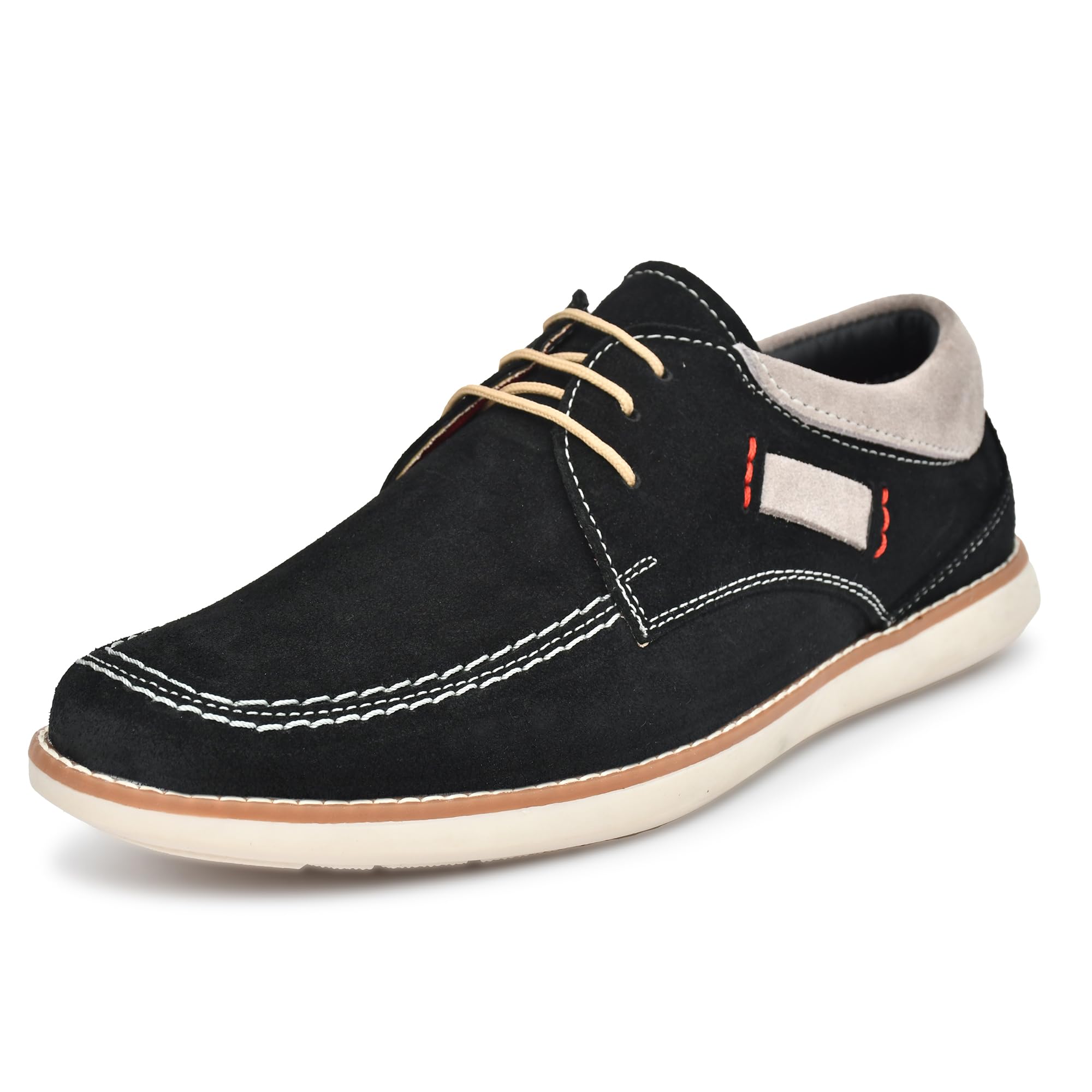 Suede Leather Casual Boat Outdoor Lace-up Shoe-image-49