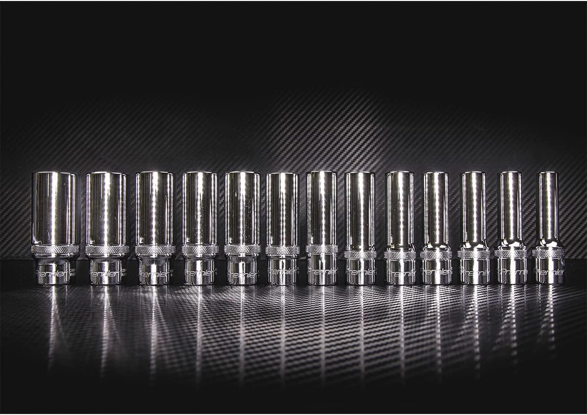 Sealey AK2745 Deep Lock-On Socket Set, 1/2" Square Drive, 6PT Metric, 13 Pieces