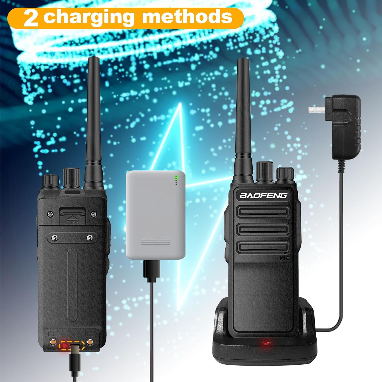 Two charging methods for BAOFENG BF-1904 radio