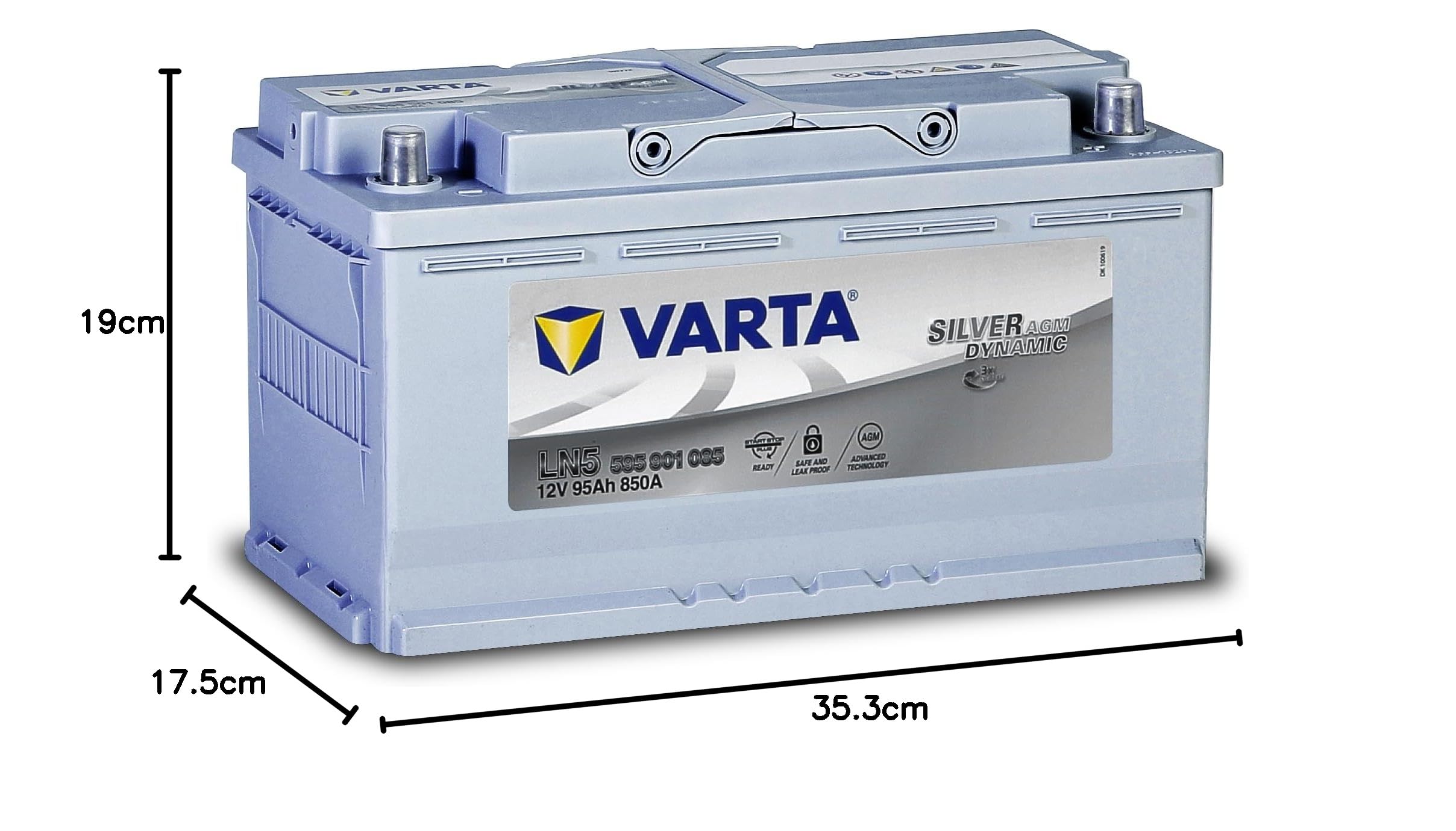 VARTA 新品 AGMバッテリー SILVER DYNAMIC AGM LN5 12V 95Ah 850A/ 595 901 085 楽天市場】VARTA LN5 AGM バッテリー 595 901 085 |バルタ 95A 850CCA