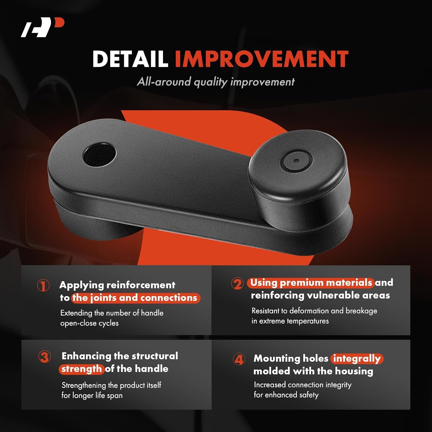 A-Premium Driver or Passenger Side Window Crank Handle