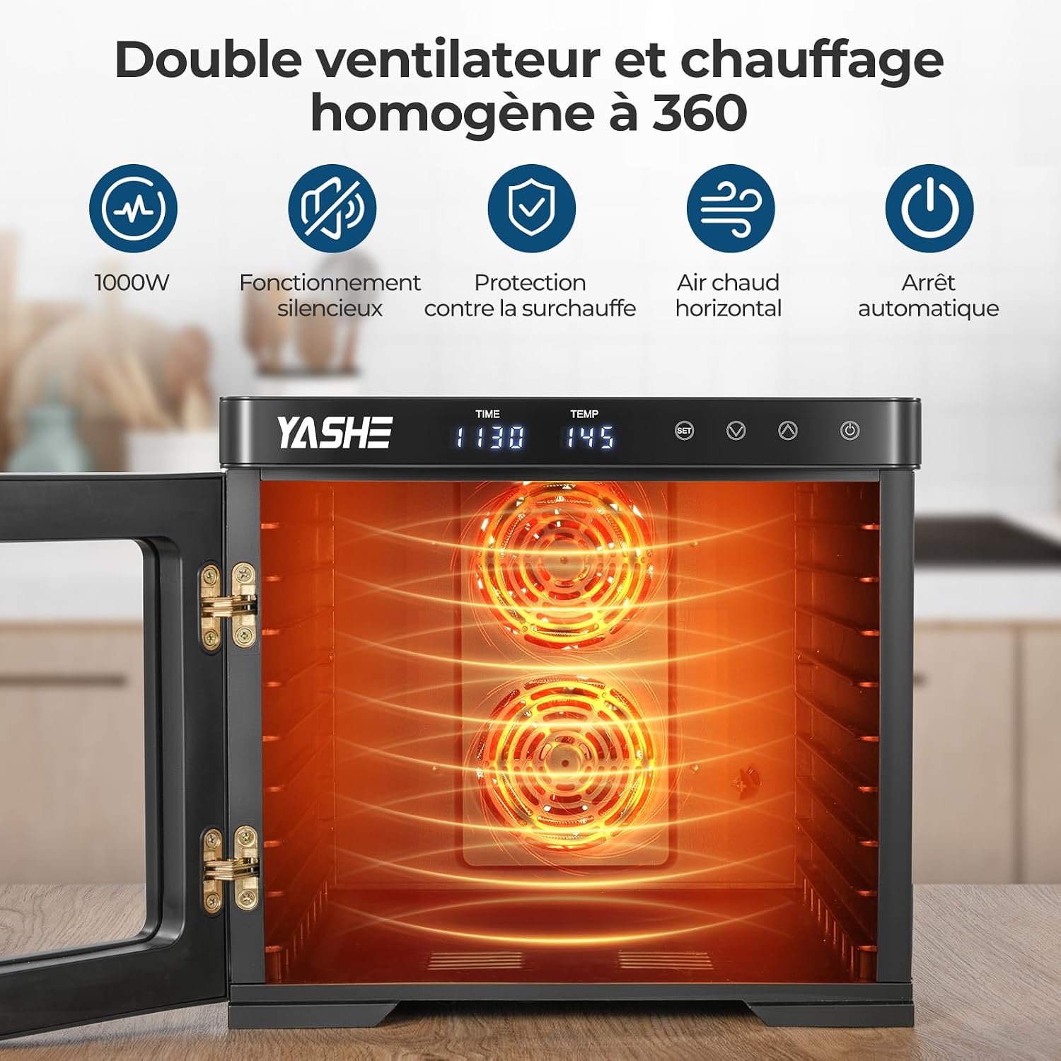 deshydrateur alimentaire acier inoxydable – caractéristiques techniques