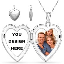Custom Women's Locket Necklace With Your Photo Text Logo