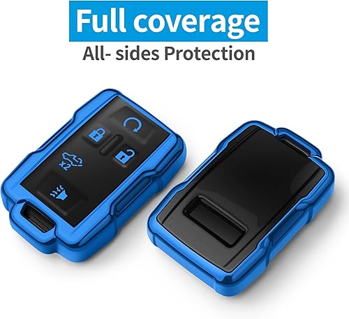 Miniatura 8 de Tukellen Funda para llavero de Chevrolet de TPU suave, protección completa, compatible con Chevrolet Chevy Silverado Suburban Tahoe Colorado GMC