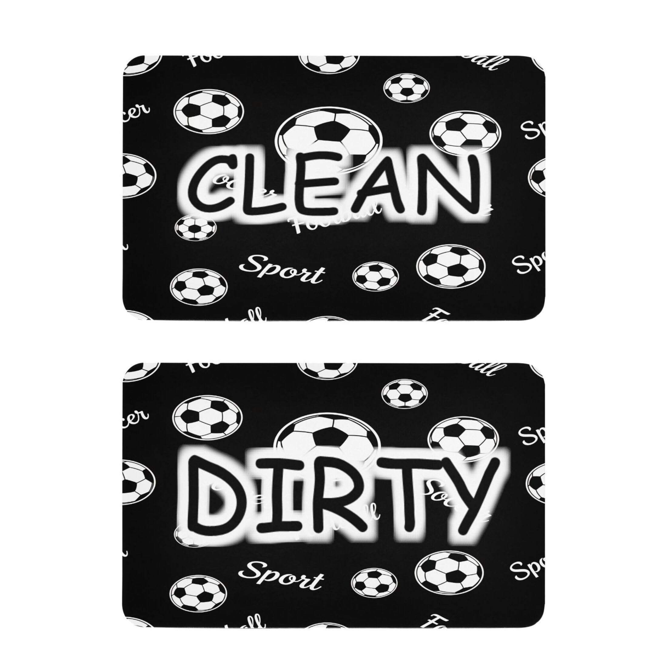 Kutsu Dishwasher Magnet Clean Dirty Sign Indicator, Soccer Fridge Magnet, Easy to Read, 2 Pack