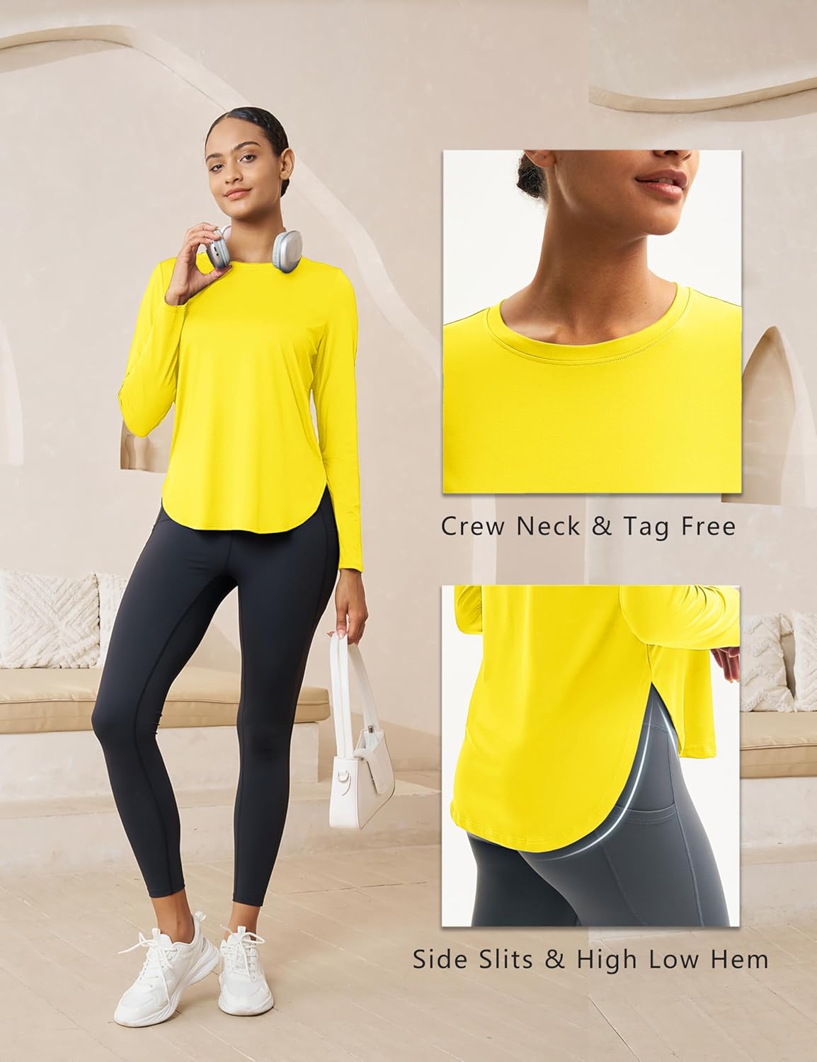 MAGCOMSEN Women's Sun Shirts SPF Long Sleeve Workout Tops Athletic UV Protection UPF 80+ Quick Dry T Shirt - Image 5