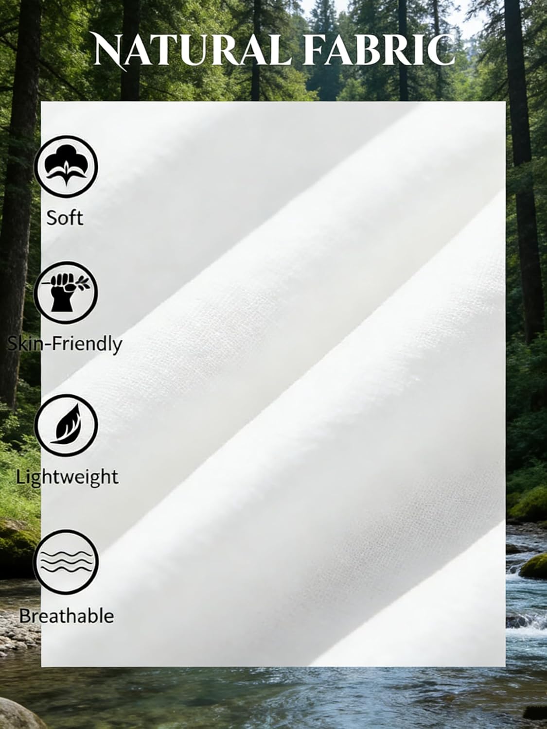 Men's Casual Linen Pants Shrink-Free Drawstring Summer Beach Pants Lightweight Relaxed Fit Pants with 4 Pockets - Image 5