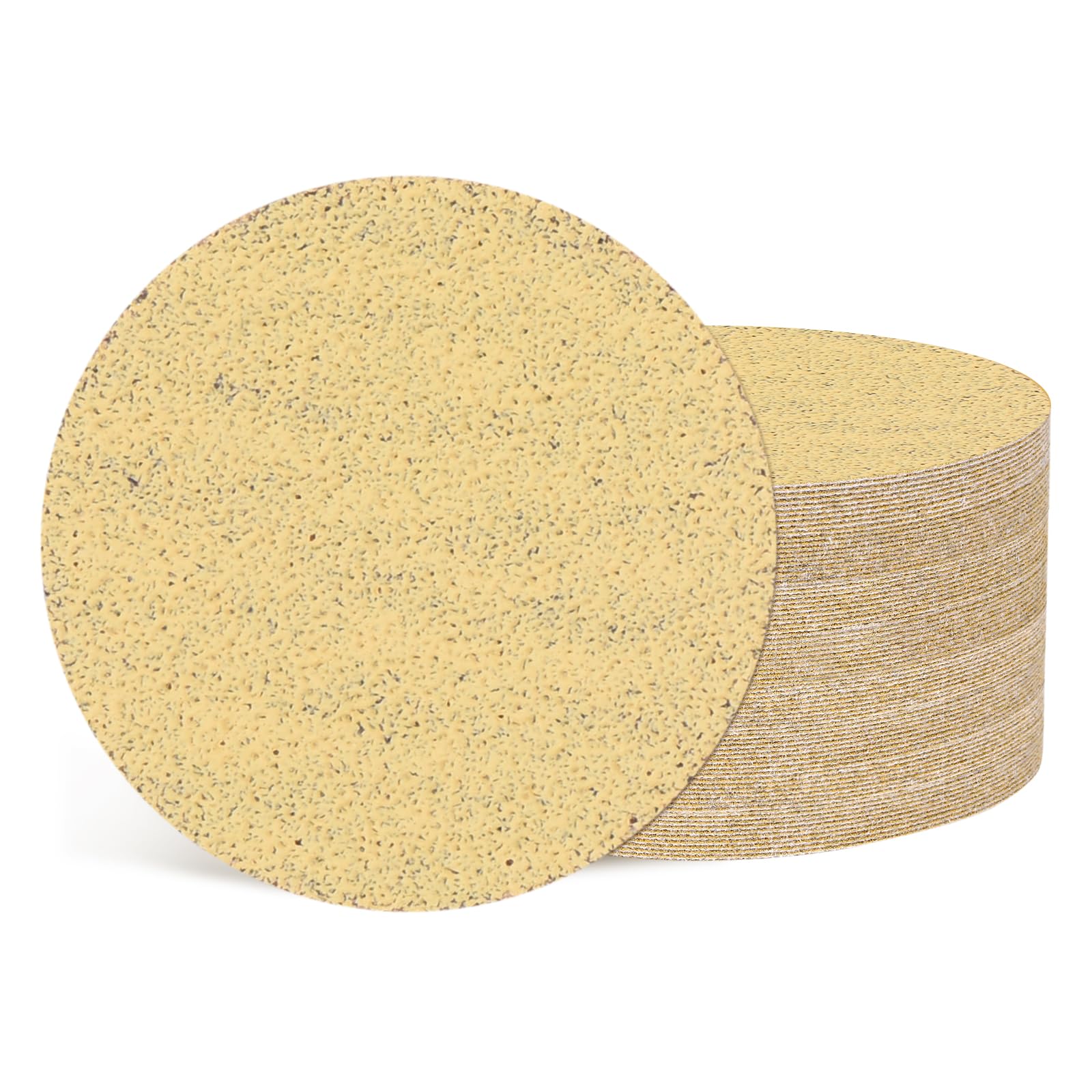 Kozelo 50 Pcs Sanding Discs 50 mm 120 Grit Hook and Loop Random Orbital Sandpapers Suitable for Drywall Sander Wood Metal Furniture, Yellow โ image 1