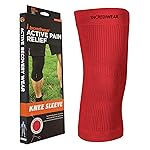 Incrediwear Knee Sleeve - Knee Braces for Knee Pain, Joint Pain Relief, Swelling, Inflammation Relief, and Circulation, Knee Support for Women and Men, Fits 18-22 Above Kneecap (Red, XX-Large)