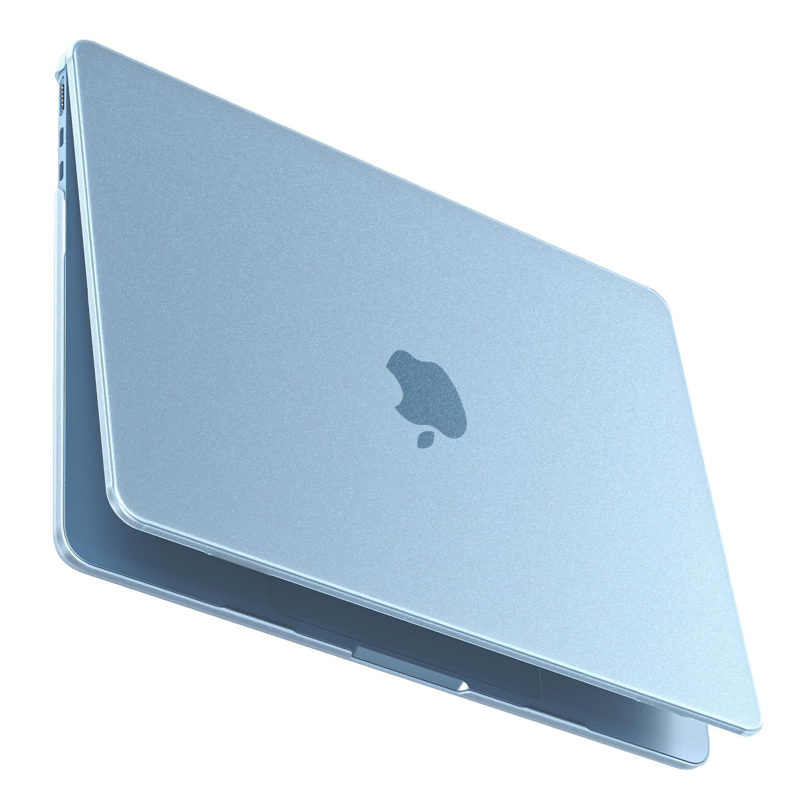 BlueSwan for MacBook Air 15 inch Case M5 M4 M3 M2 2026 2025-2023, A3448 A3241 A3114 A2941, Sleek Fit Color Match, Grippy Matte Texture, Mac Book Air 15.3'' Hard Shell Laptop Cover, Sky Blue Clear