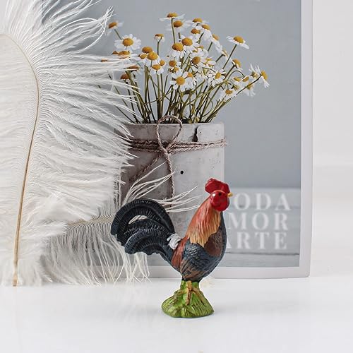 Miniatura 4 de LC JoyCre Figura de juguete de gallo, figuras de animales de granja para niños pequeños, figuras de animales preescolares, herramientas de