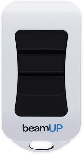 beamUP Mando a distancia para abridor de puerta de garaje, mini llavero de 3 botones (R3MBU) con control remoto para garaje compatible con