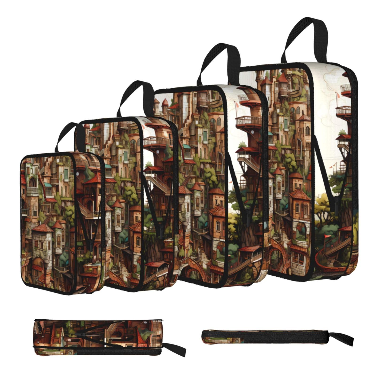 Dream Castle Compression Packing Cubes 4 Piece Set