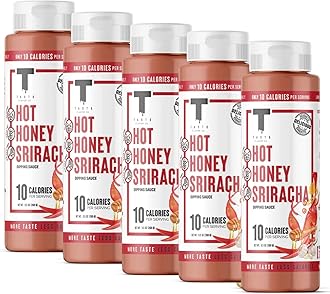 Taste Flavor Co. Grilling, Dipping Sauce and Marinade, Great Tasting, Low-Calorie Sauces, Keto Friendly, No Oils (5 Pack, Hot Honey Sriracha)