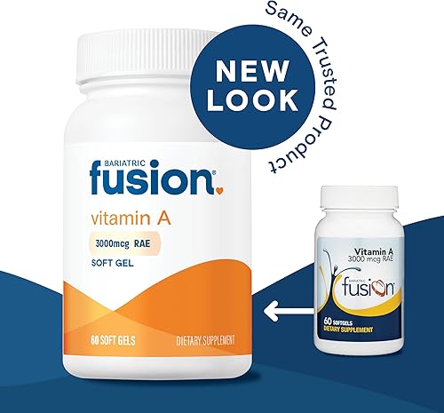 Miniatura 8 de Bariatric Fusion Vitamina A, 3000 mcg de palmitato de retinilo, suplemento poscirugía bariátrica, 60 unidades