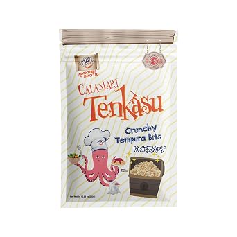 Calamari Tenkasu Tempura Bits 10.58 Ounce 300g, Authentic Japanese Snack by Swashbuckle Snacks, Made in Japan