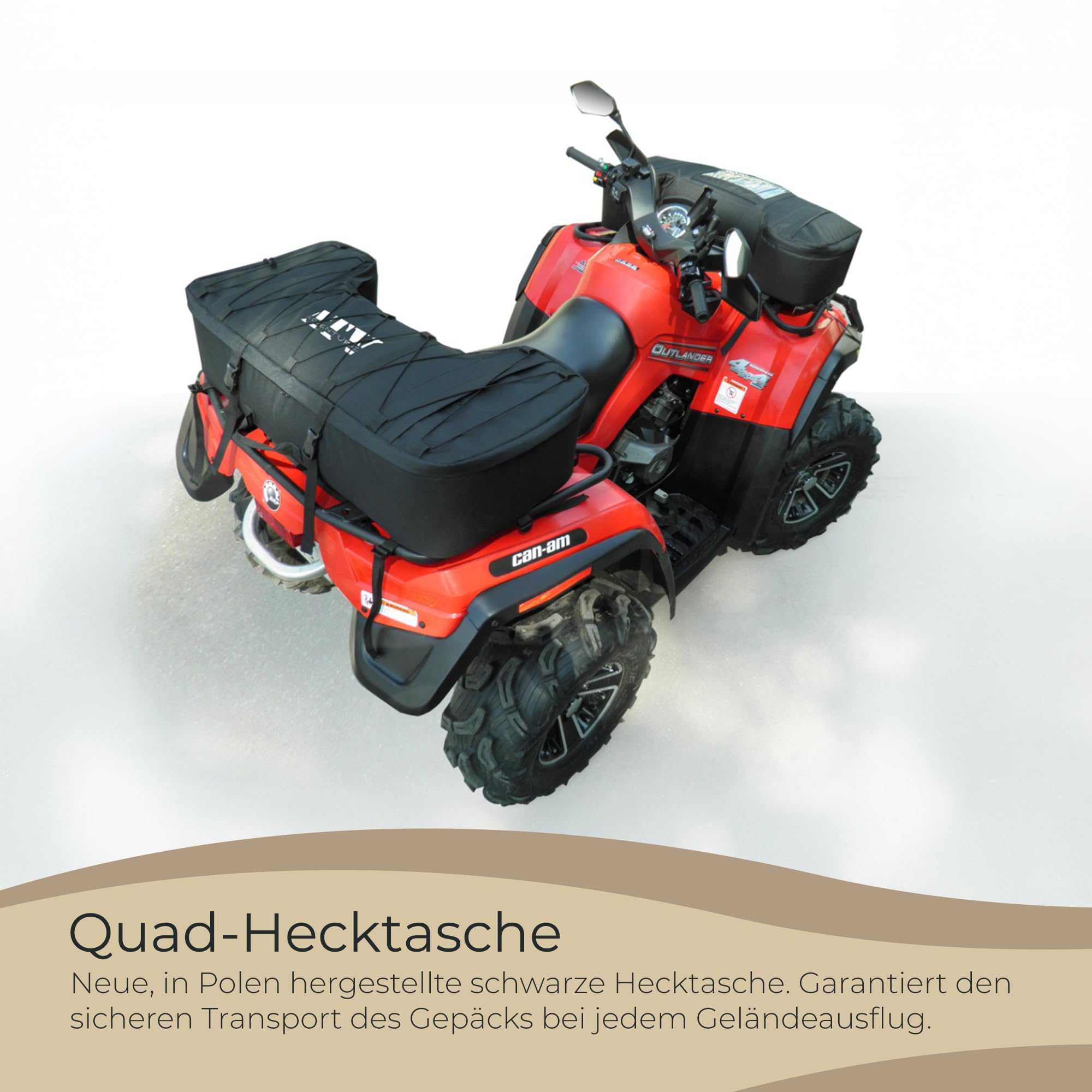 Torba na bagażnik Quad ATV, wodoszczelna, Codura-600, czarna