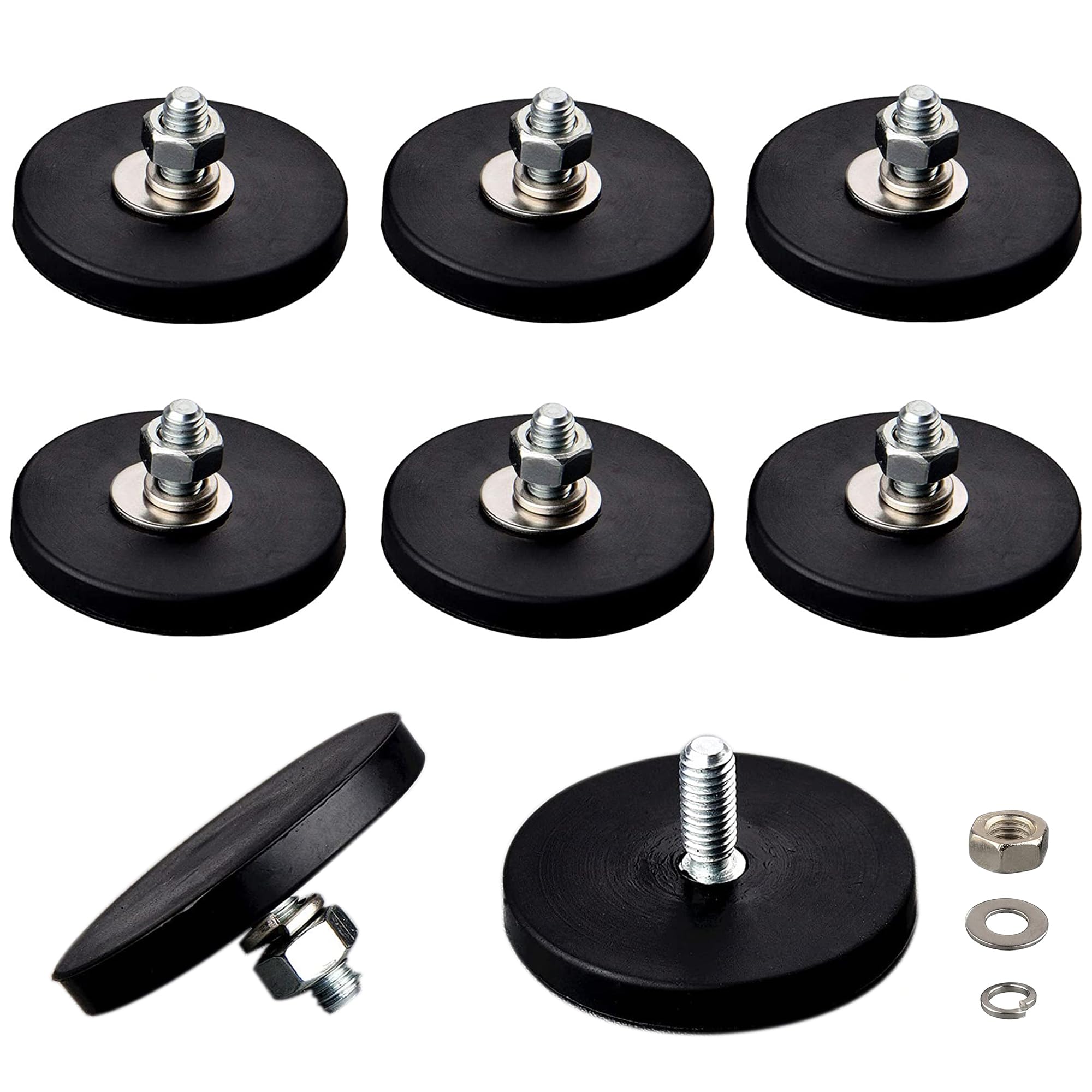 ULIBERMAGNET 4Pack Pot Magnets,Strong Neodymium Round Magnet with M8 Male Thread, Powerful Magnetic Removable Mounting for Lighting,Tools, Equipment with Bolt — Amazon image 9