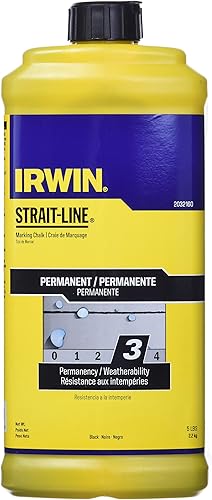IRWIN Tools STRAIT-LINE 2032160 - Tiza de marcado permanente, 5 libras, color negro (2032160)