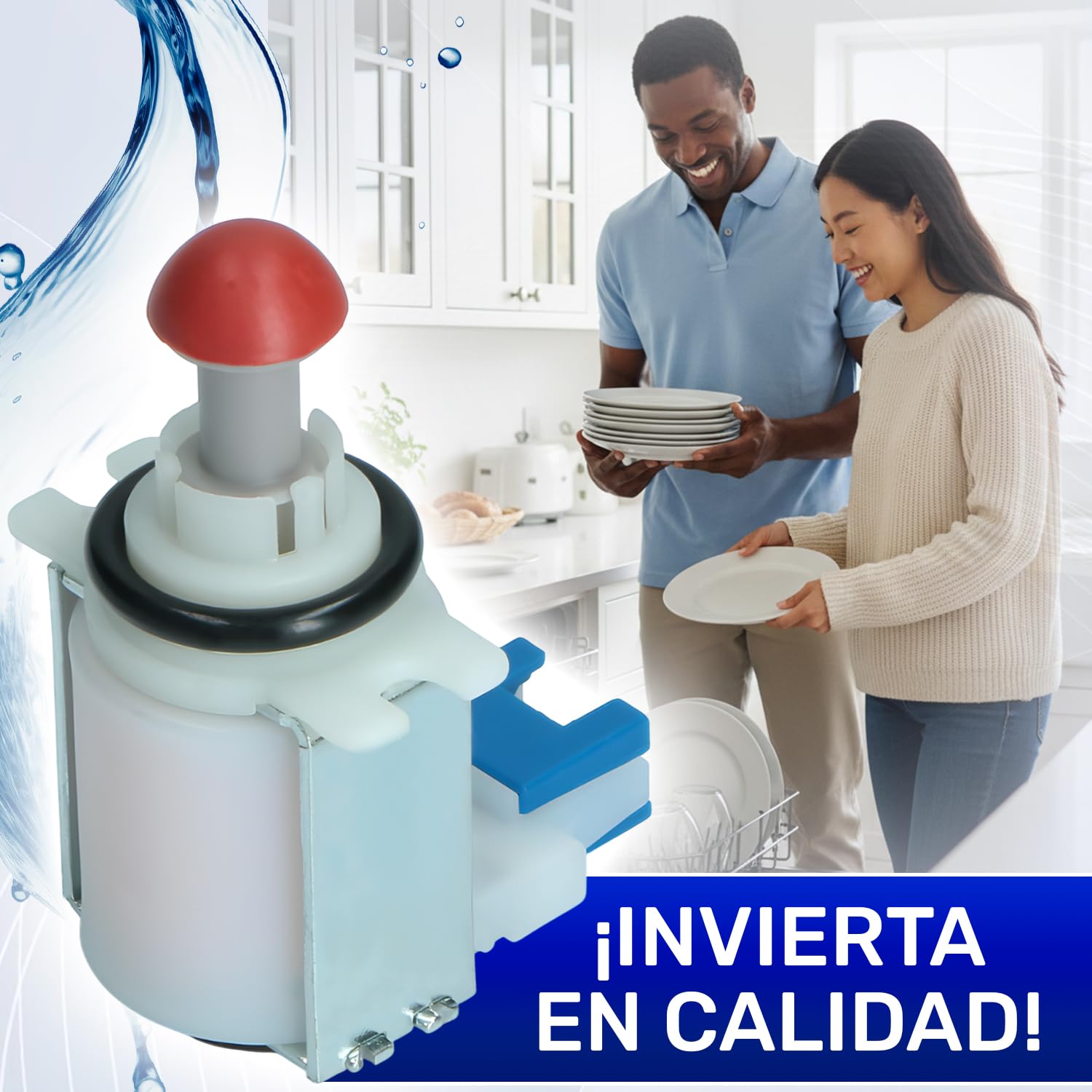 Valvula de Desague para Lavavajillas con Código Original 00631199 631199 11033896 para Bosch para Neff para Siemens - Eliminar Error E19 - MADE IN EU - Garantía de 10 Años – MONTERAL