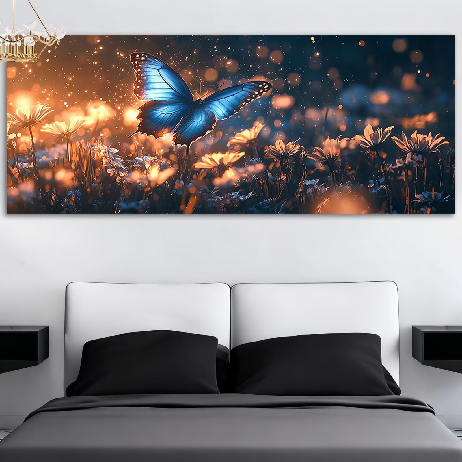 Diamentowe malowanie duży 200x80cm zestaw do malowania diamentowego motyla dla dorosłych, zestaw do rysowania diamentów, zestaw do haftu krzyżykowego, 5D DIY diamentowe malowanie sen dla pokoju