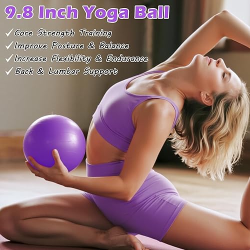 Miniatura 7 de Kit de pilates para entrenamientos en casa  Juego de equipo de pilates con anillo, pelota, bandas de resistencia, accesorios de pilates, kit