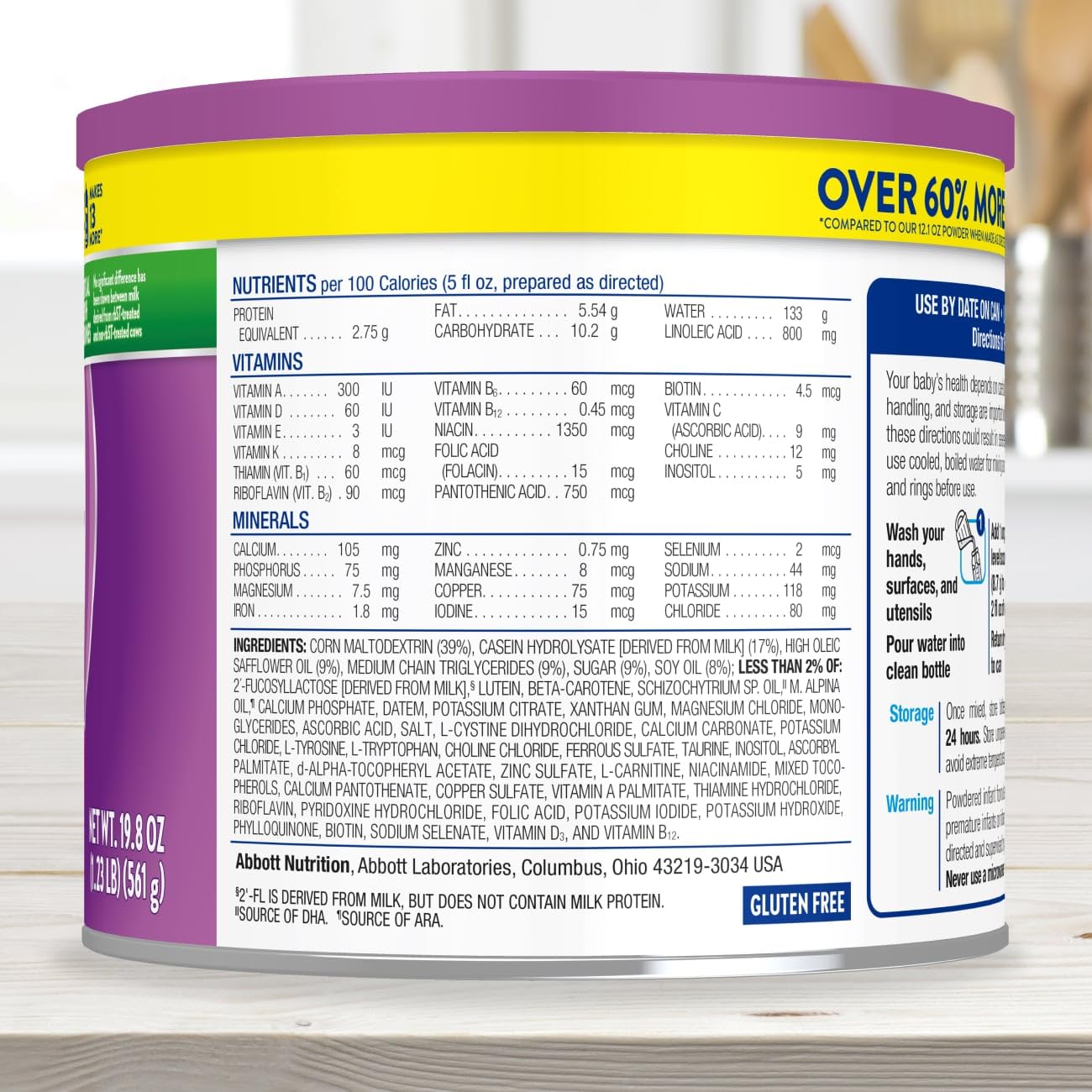 Similac Alimentum With 2'-FL HMO Hypoallergenic Infant Formula, for Food Allergies and Colic Due to Protein Sensitivity, Baby Formula Powder, 19.8-oz Value Can