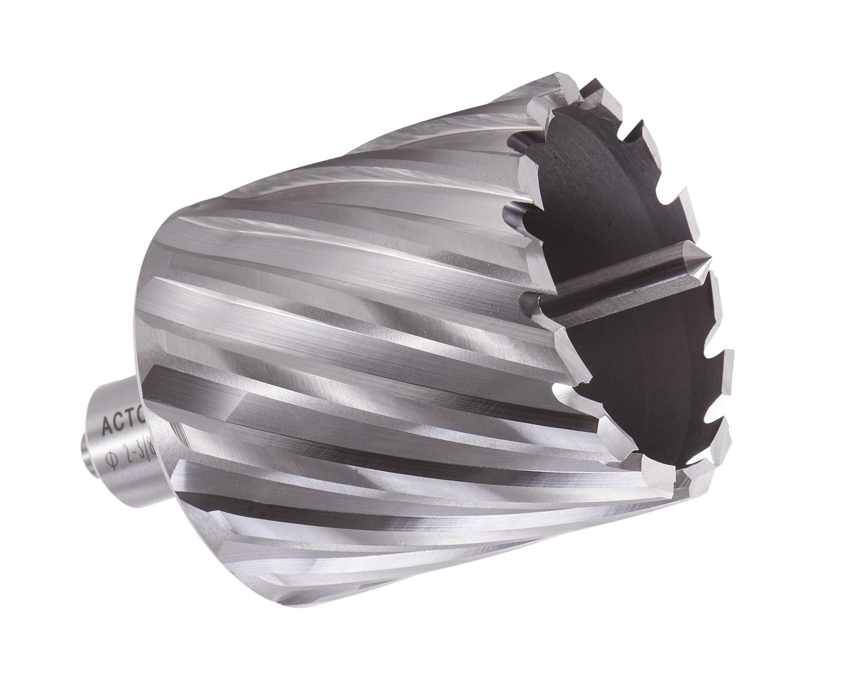 Cortador de anulares HSS de 2 3/8 pulgadas de diámetro x 2 pulgadas de profundidad de corte