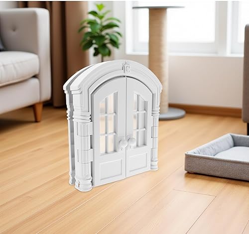 Miniatura 4 de Indoor Cat Door Interior Pet Door for Cats and Small Use Double Opening Pet Gate for Puppy and Kittens White