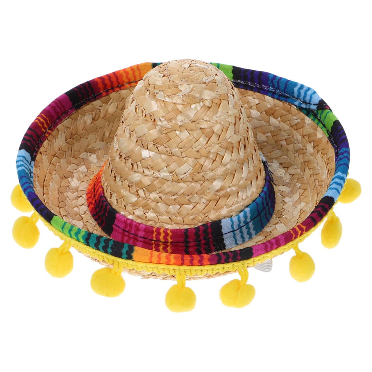 SOIMISS Mini Mexican Sombrero Hat, Sombrero Party Hats, Handmade Fiesta Party Decoration, Multi-Color Straw
