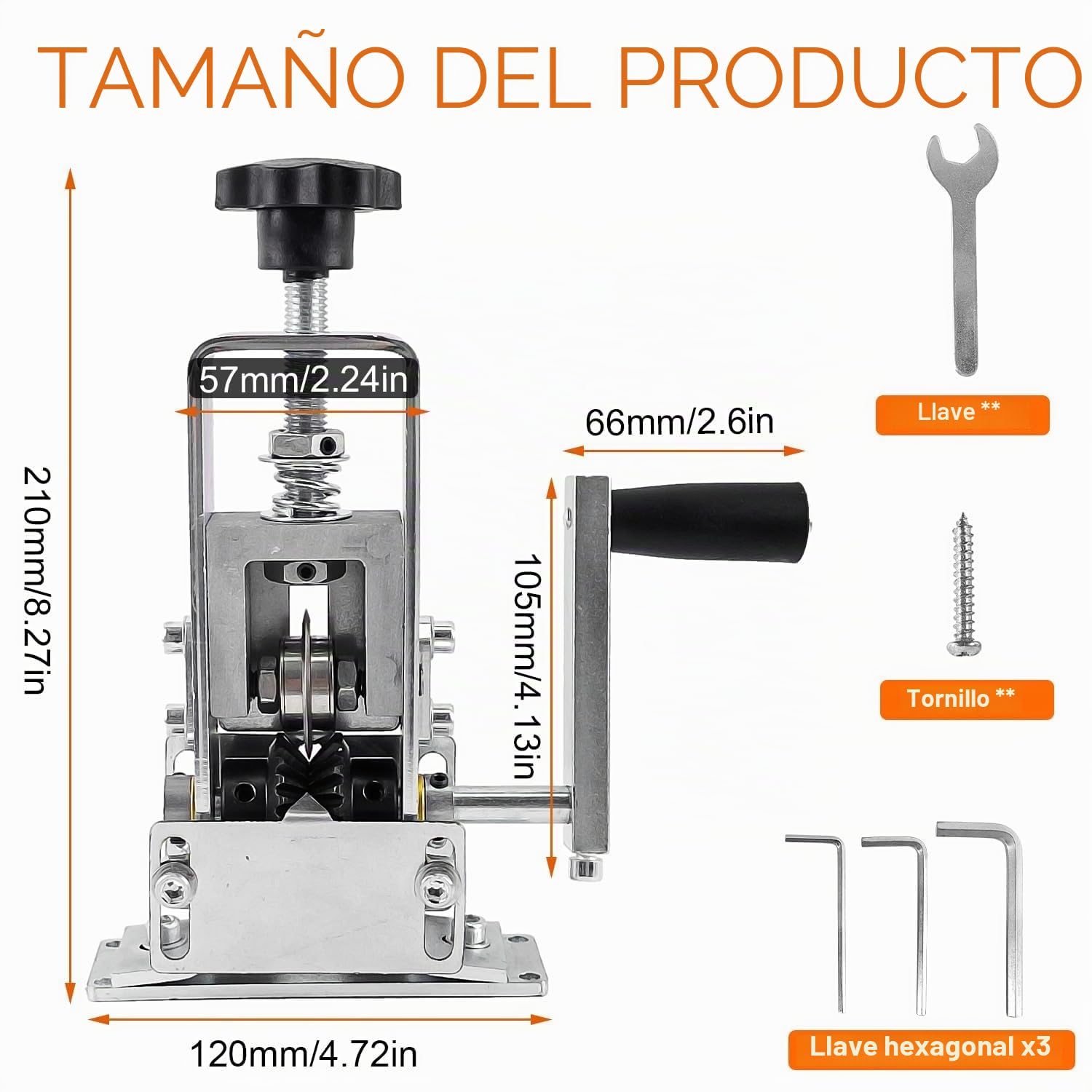 Pelacables Electricista Automático, Pelador de Cables Accionada por Manivela o Taladro, Maquina Pelacables Eléctrica Cobre, Pelador Automático para Reciclaje de Residuos de Cobre(aleación de aluminio)