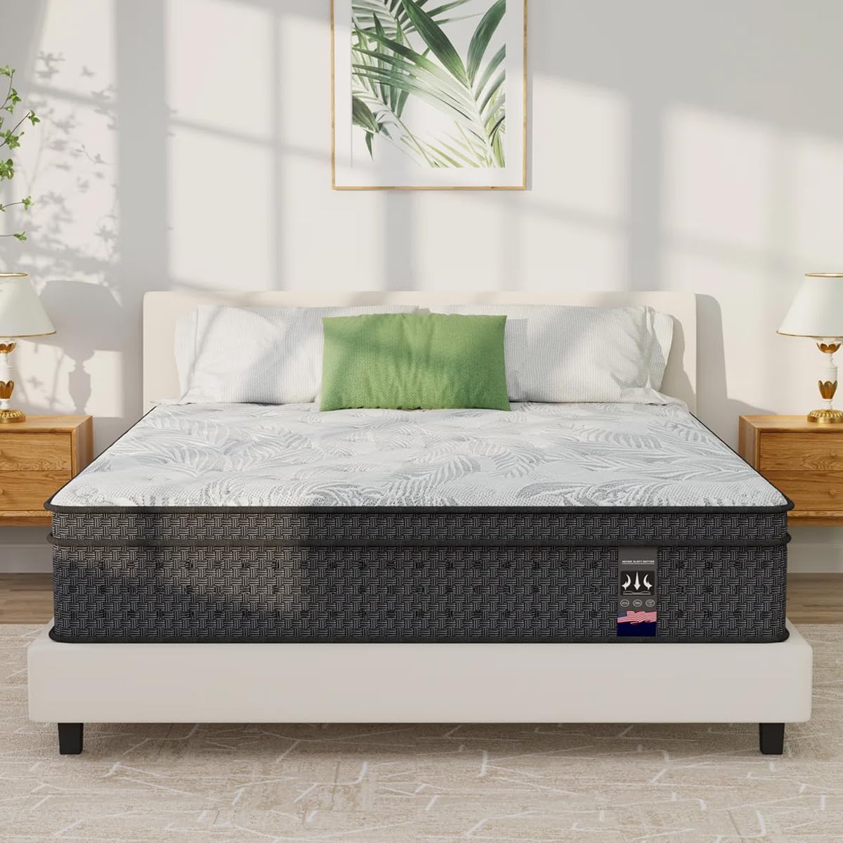 Twin Mattress 14 Inch, Medium Firm Memory Foam Hybrid Mattresses in a Box with Independent Spring for Motion Isolation, Twin Size Mattress, Pressure