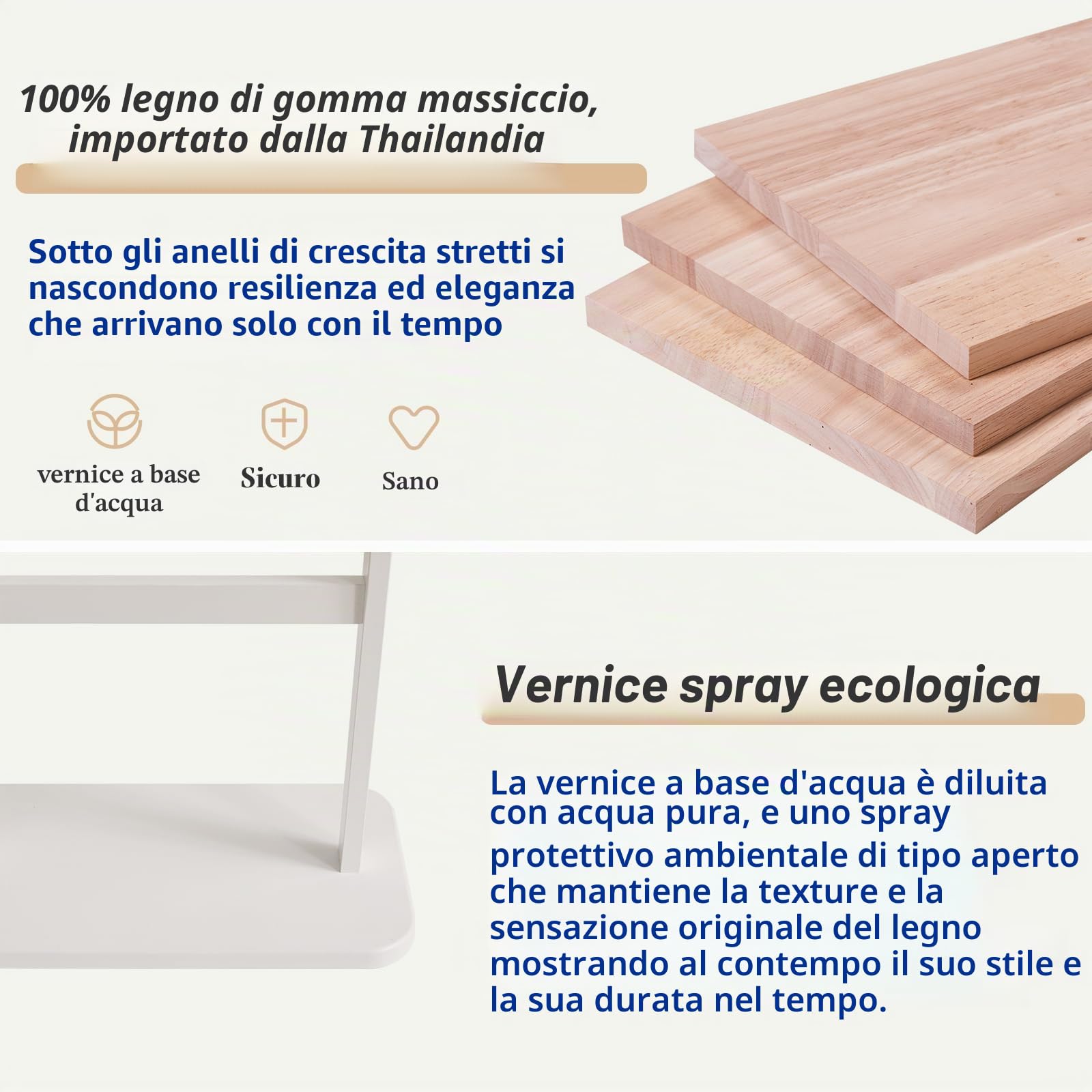 Aibiju Appendiabiti autoportante, con 8 ganci e 3 opzioni di altezza, appendiabiti in legno, adatto per adulti e bambini, per casa, ufficio, ingresso, corridoio (bianco), YD-201