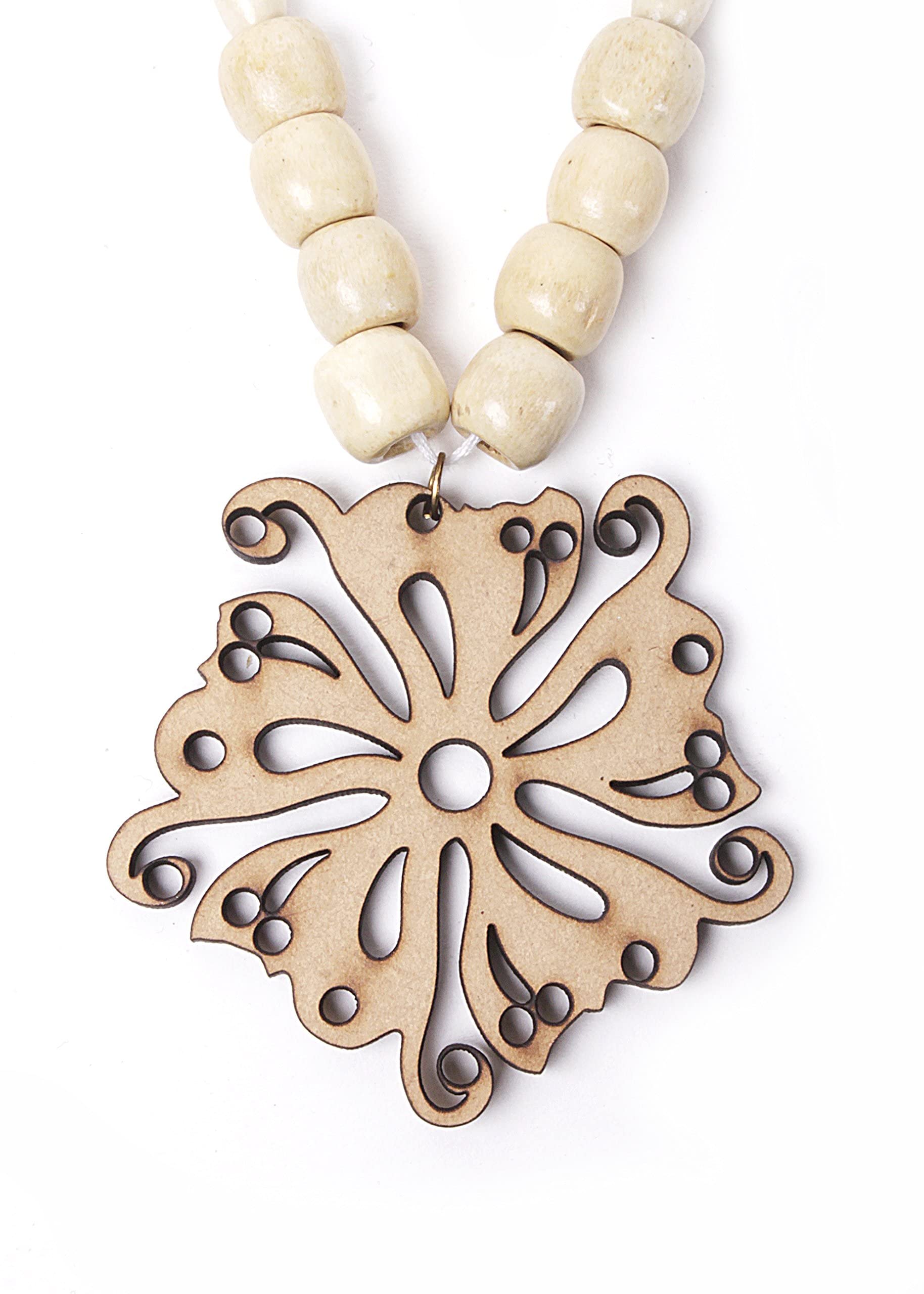 The Engraved Store Wooden Pendant Necklace Set For Women and Girls (B01MZ2EBQF) Amazon Price History, Amazon Price Tracker