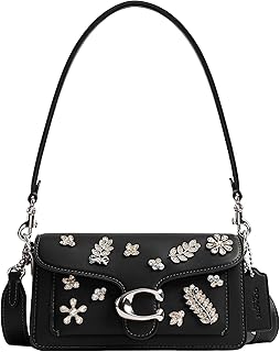 COACH Crystal Embellished Leather Tabby Shoulder Bag 20